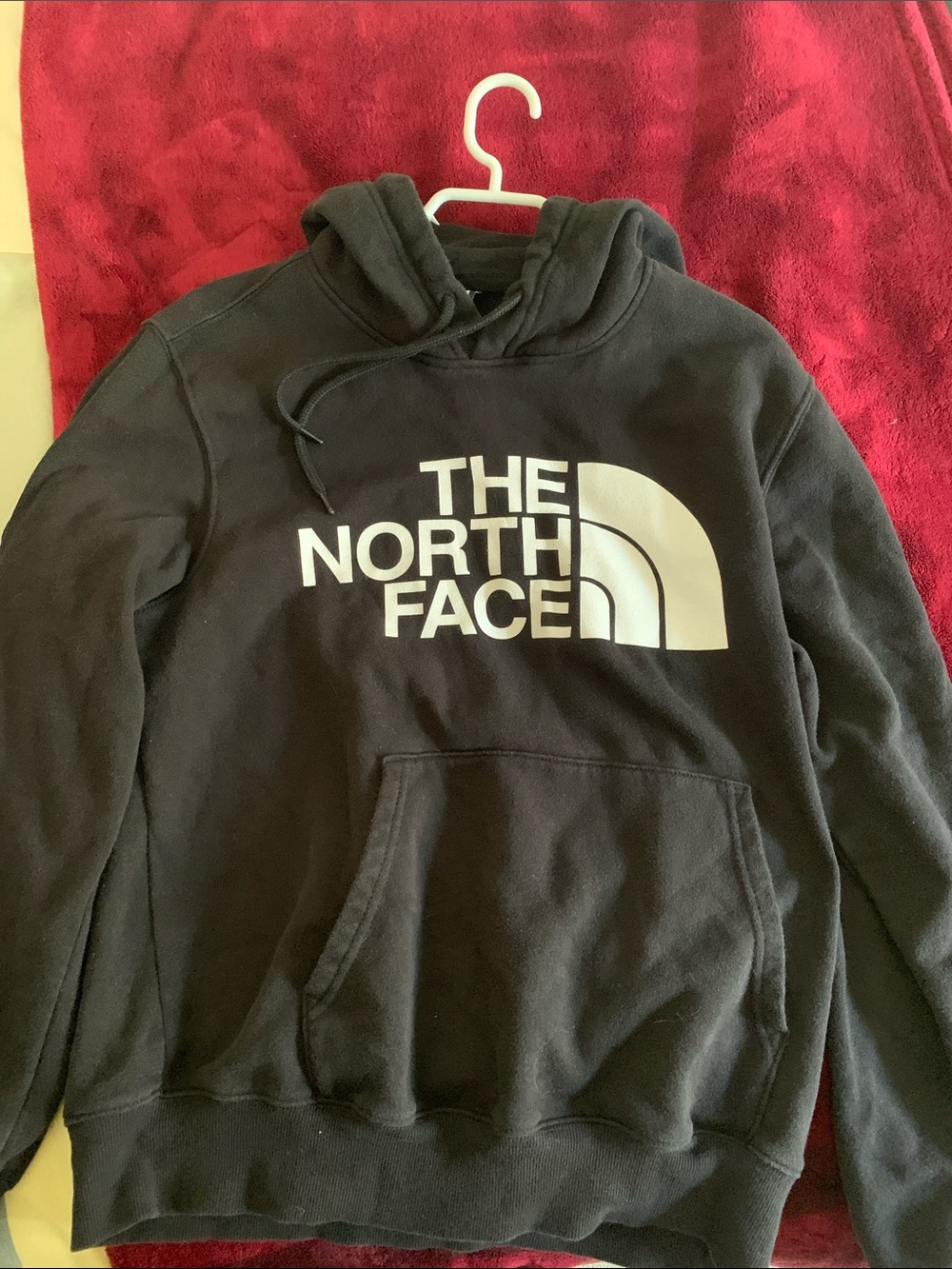 The North Face Black Hoodie with White Logo